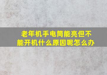 老年机手电筒能亮但不能开机什么原因呢怎么办