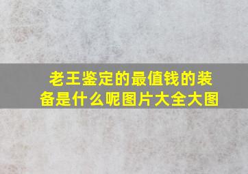 老王鉴定的最值钱的装备是什么呢图片大全大图