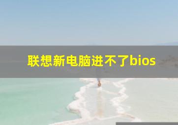 联想新电脑进不了bios