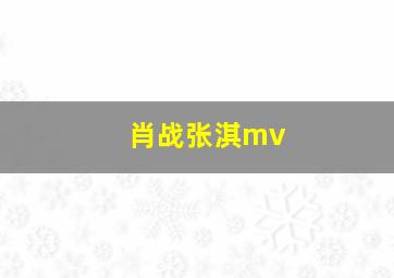 肖战张淇mv