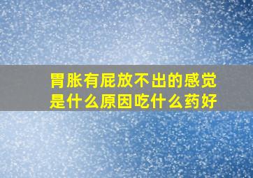 胃胀有屁放不出的感觉是什么原因吃什么药好