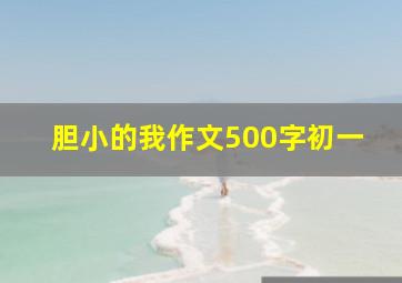 胆小的我作文500字初一