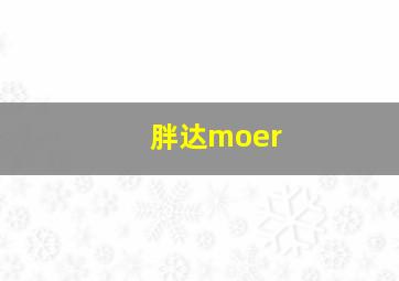 胖达moer