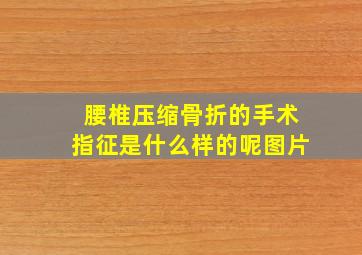 腰椎压缩骨折的手术指征是什么样的呢图片