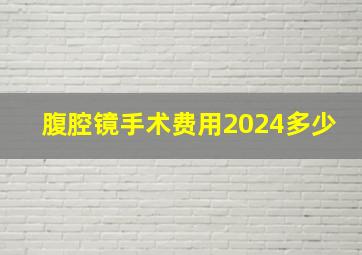 腹腔镜手术费用2024多少