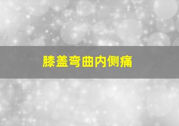 膝盖弯曲内侧痛