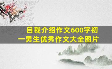 自我介绍作文600字初一男生优秀作文大全图片