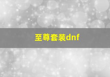 至尊套装dnf