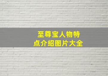 至尊宝人物特点介绍图片大全