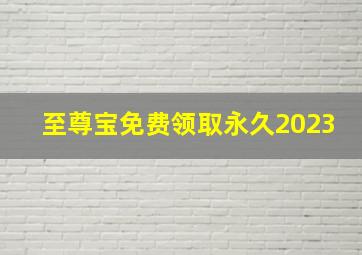 至尊宝免费领取永久2023