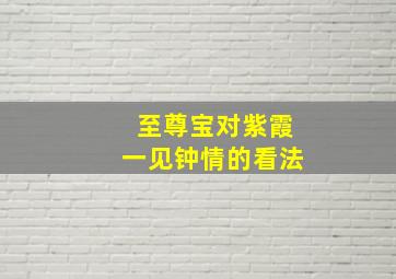 至尊宝对紫霞一见钟情的看法