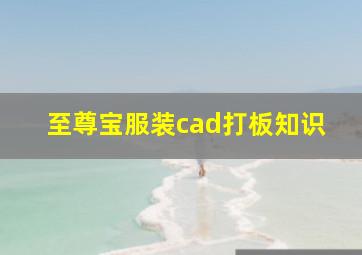 至尊宝服装cad打板知识