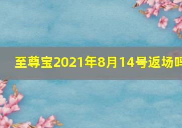 至尊宝2021年8月14号返场吗