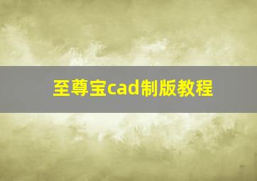 至尊宝cad制版教程