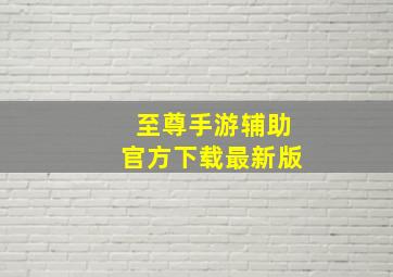 至尊手游辅助官方下载最新版