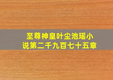 至尊神皇叶尘池瑶小说第二千九百七十五章