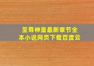 至尊神皇最新章节全本小说网页下载百度云