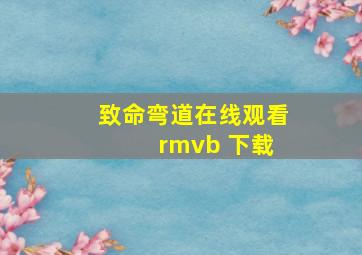 致命弯道在线观看 rmvb 下载