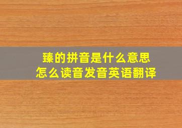 臻的拼音是什么意思怎么读音发音英语翻译