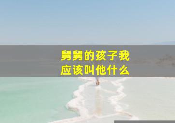 舅舅的孩子我应该叫他什么