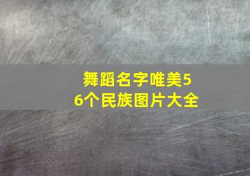 舞蹈名字唯美56个民族图片大全