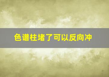 色谱柱堵了可以反向冲