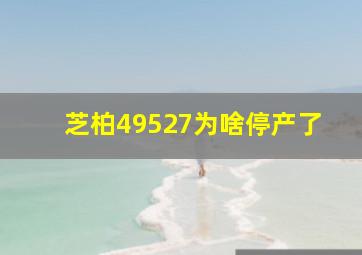 芝柏49527为啥停产了