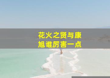 花火之贤与康旭谁厉害一点