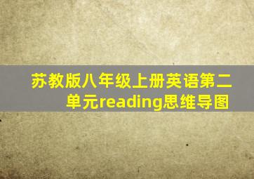 苏教版八年级上册英语第二单元reading思维导图