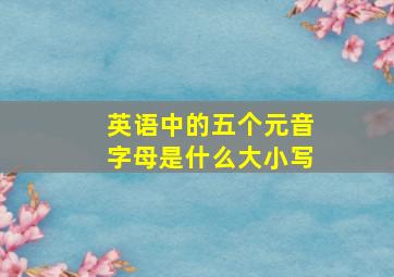 英语中的五个元音字母是什么大小写