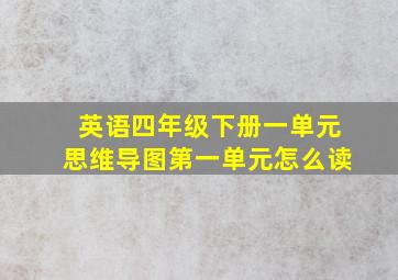 英语四年级下册一单元思维导图第一单元怎么读