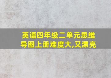 英语四年级二单元思维导图上册难度大,又漂亮