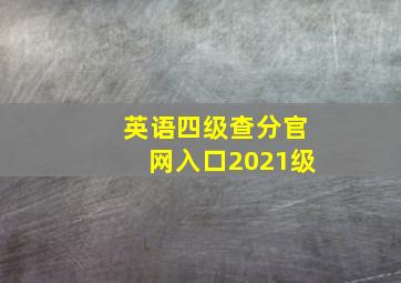 英语四级查分官网入口2021级