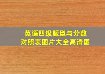 英语四级题型与分数对照表图片大全高清图