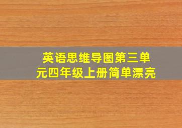 英语思维导图第三单元四年级上册简单漂亮