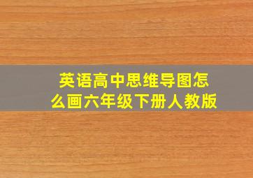 英语高中思维导图怎么画六年级下册人教版