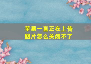 苹果一直正在上传图片怎么关闭不了