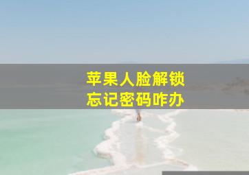 苹果人脸解锁忘记密码咋办