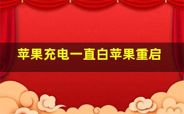 苹果充电一直白苹果重启