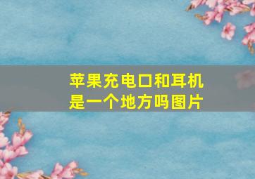 苹果充电口和耳机是一个地方吗图片