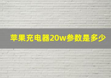 苹果充电器20w参数是多少