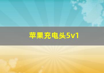 苹果充电头5v1