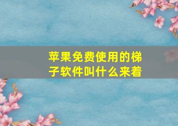 苹果免费使用的梯子软件叫什么来着