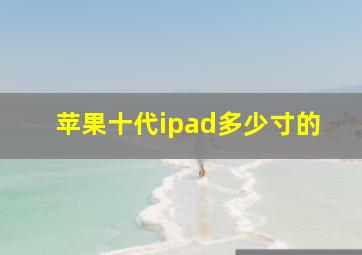 苹果十代ipad多少寸的