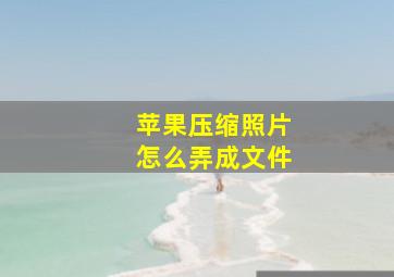 苹果压缩照片怎么弄成文件