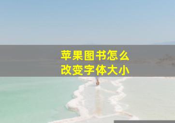 苹果图书怎么改变字体大小