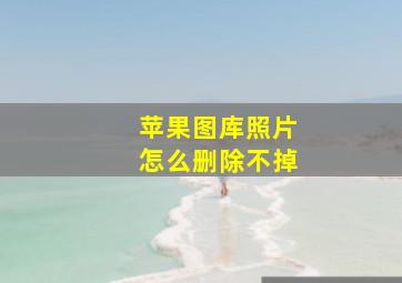 苹果图库照片怎么删除不掉