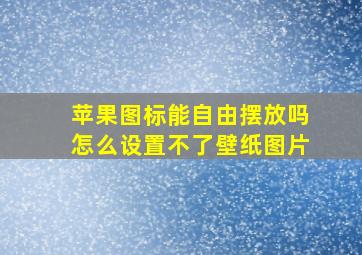 苹果图标能自由摆放吗怎么设置不了壁纸图片