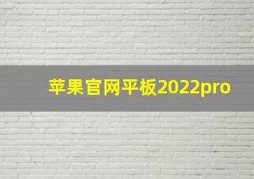 苹果官网平板2022pro