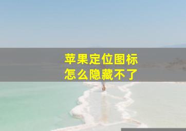 苹果定位图标怎么隐藏不了